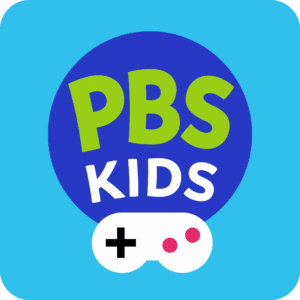Light blue background with dark blue and green PBS KIDS logo.