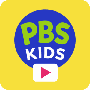 Logo image of the PBS KIDS Video app; yellow background with blue and green PBS KIDS logo.