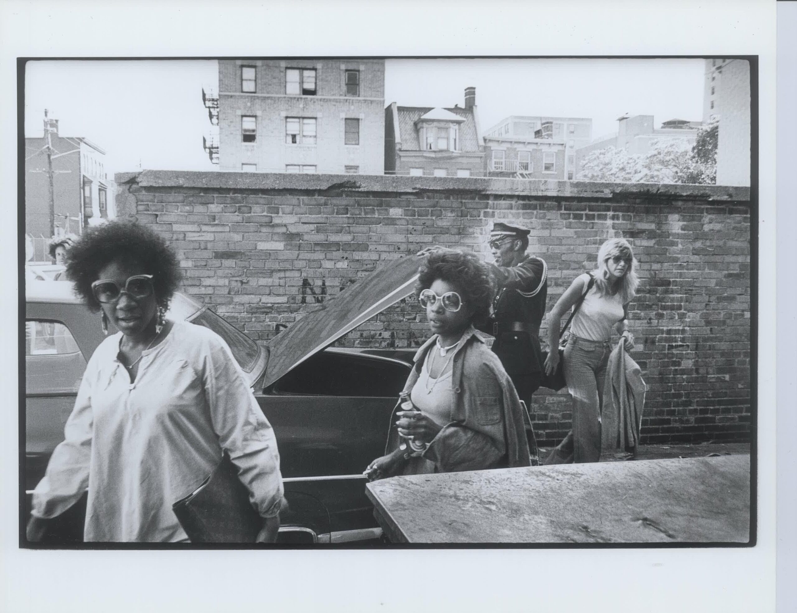 disco icons exiting car