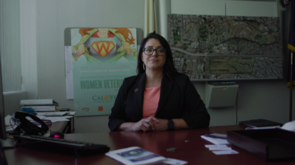 Veterans Coming Home: Careers Pictured A Women Veteran in an office