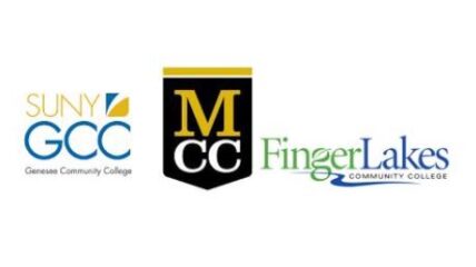 GCC, MCC and Finger Lakes Community Colleges Logos