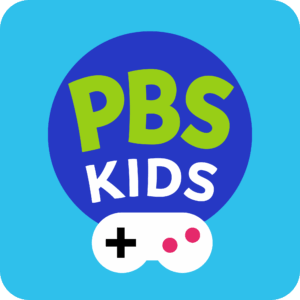 Light blue background with dark blue and green PBS KIDS logo.