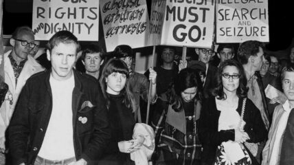 People in L.A. with protest signs