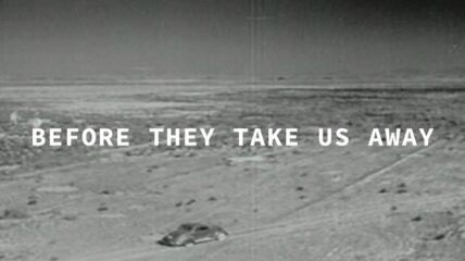 Before They Take Us Away: A car drives across a vast desert landscape to represent the few Japanese Americans that were able to relocate before the forced relocation to camps during WWII on the west coast of the United States.