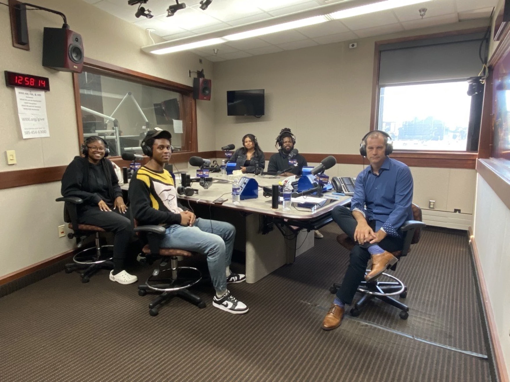 (foreground) Laniyah Rand and Jah'Corey Chapman, and (background) Yackatherine Tirado and Je'Carl Hill on "Connections with Evan Dawson" on Thursday, August 31, 2023