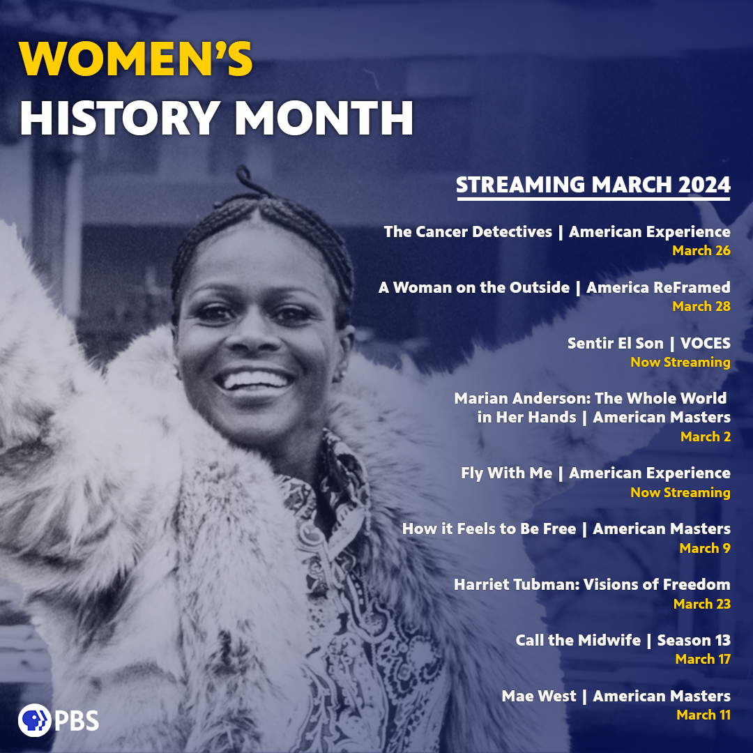 Women's History Month Programs Streaming: Photo of a Black Women Waving