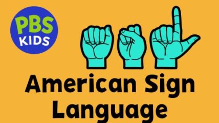 PBS KIDS American Sign Language with hands spelling out A-S-L