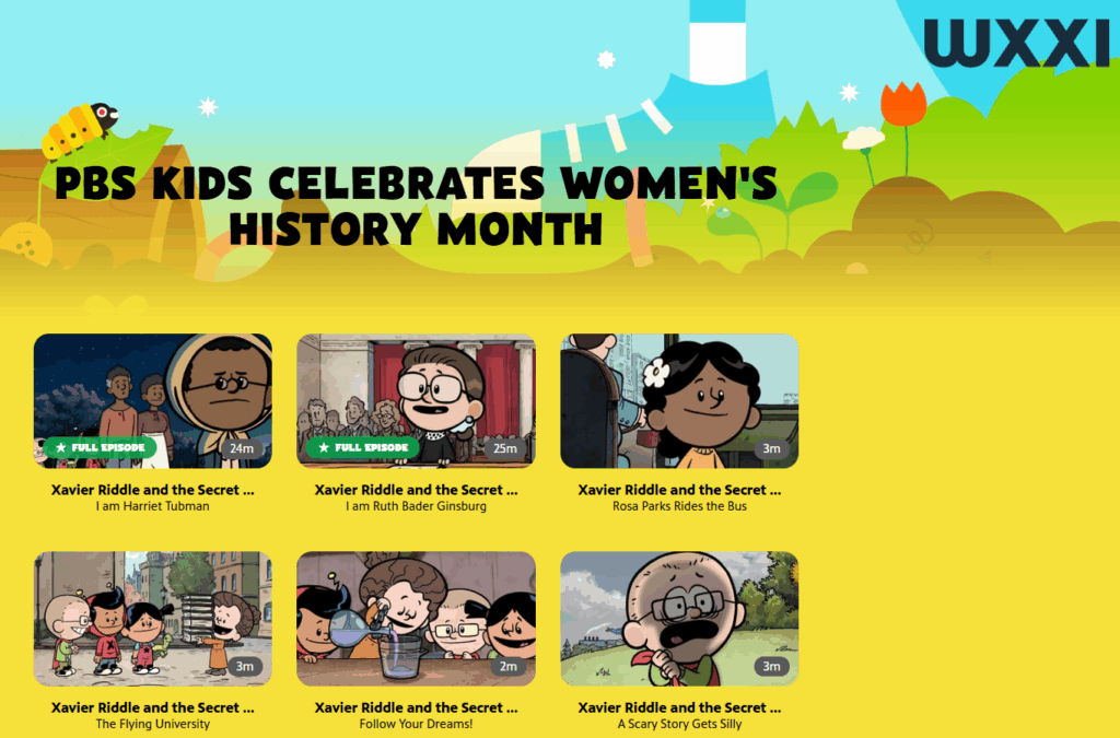 PBS KIDS Celebrates Women's History Month with Xavier Riddle and the Secret Museum Episodes