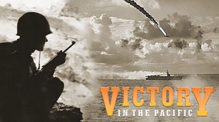 Picture of a soldier's silhouette as a ship is bombed in the background.