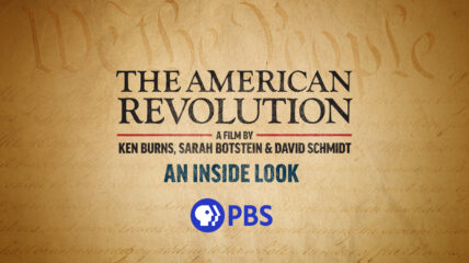 antique brown background with Black copy that reads: THE AMERICAN REVOLUTION