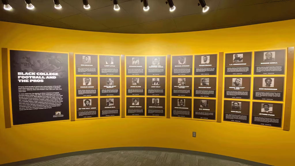 The Black College Football Hall of Fame photographed.