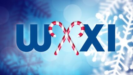 WXXI logo with a candy cane in place of the first X