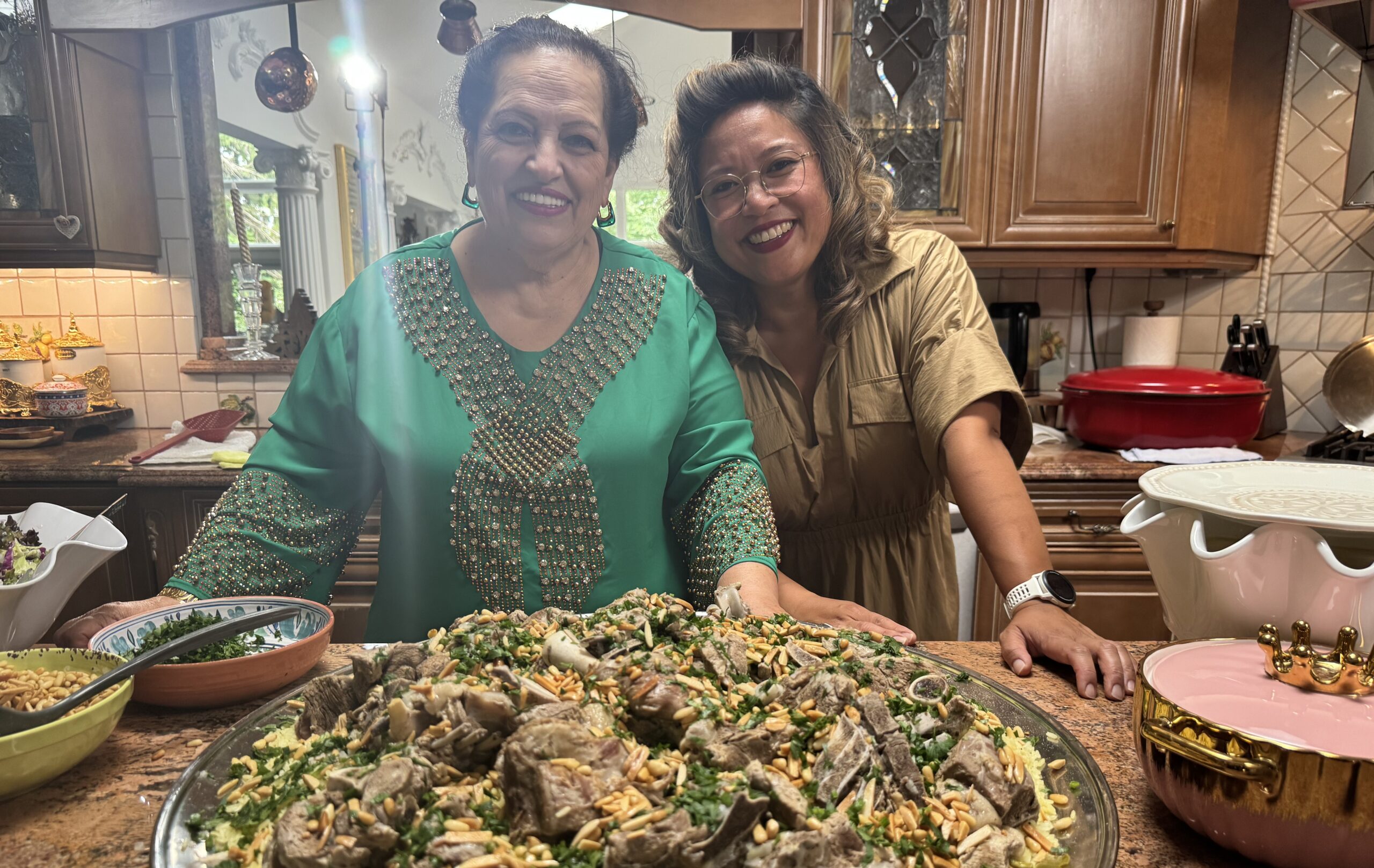 Chrissy Camba learns how to make hearty mansaf meal with a Brooklyn family that owns a specialty grocery store.