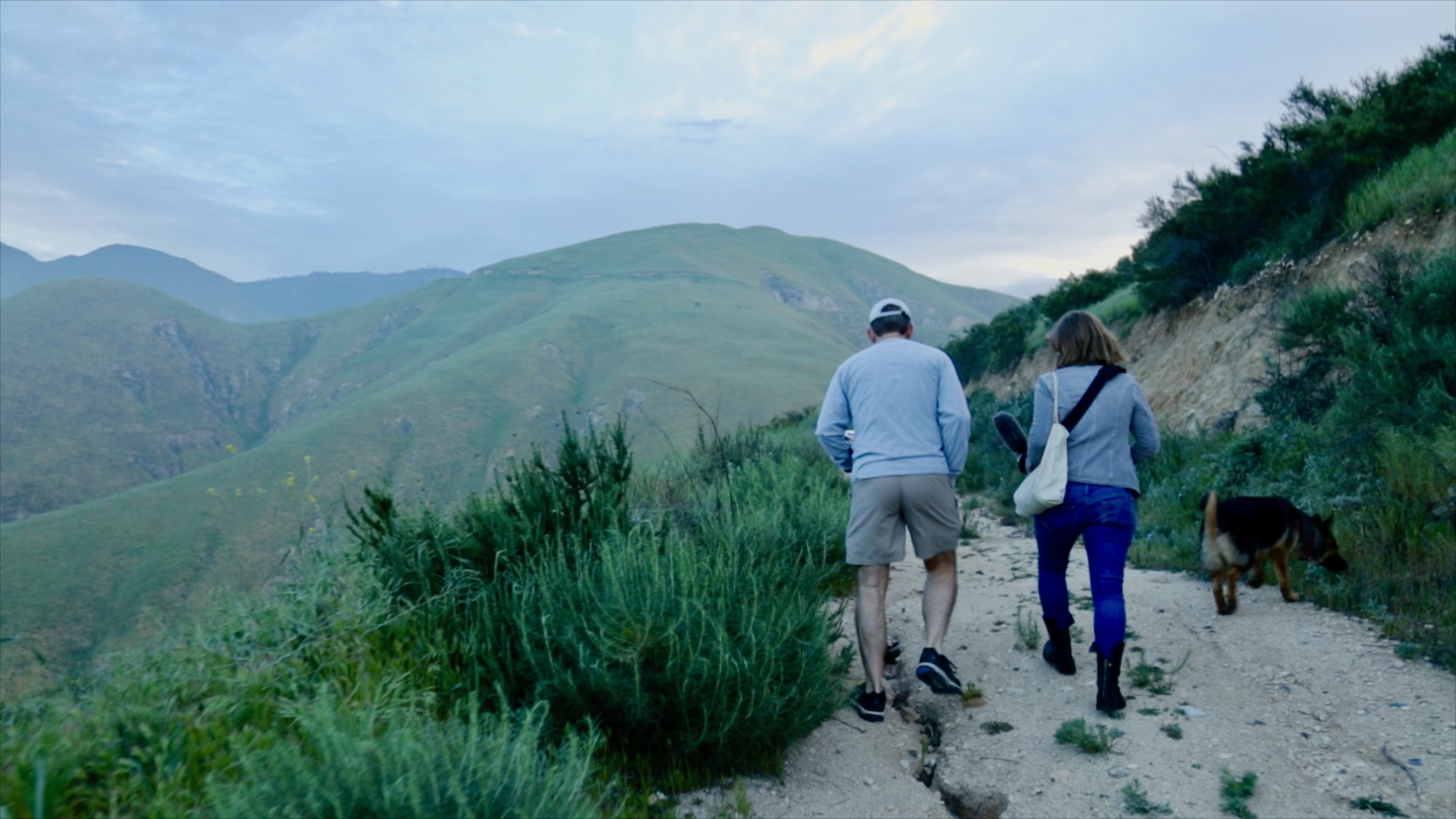 Katy and Marvin hike in San Bernardino, CA.