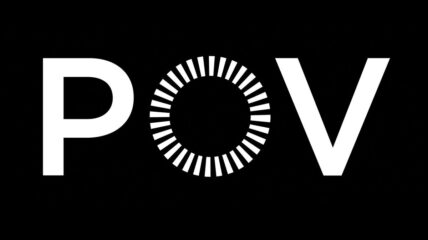 a black background with the letters POV in white.