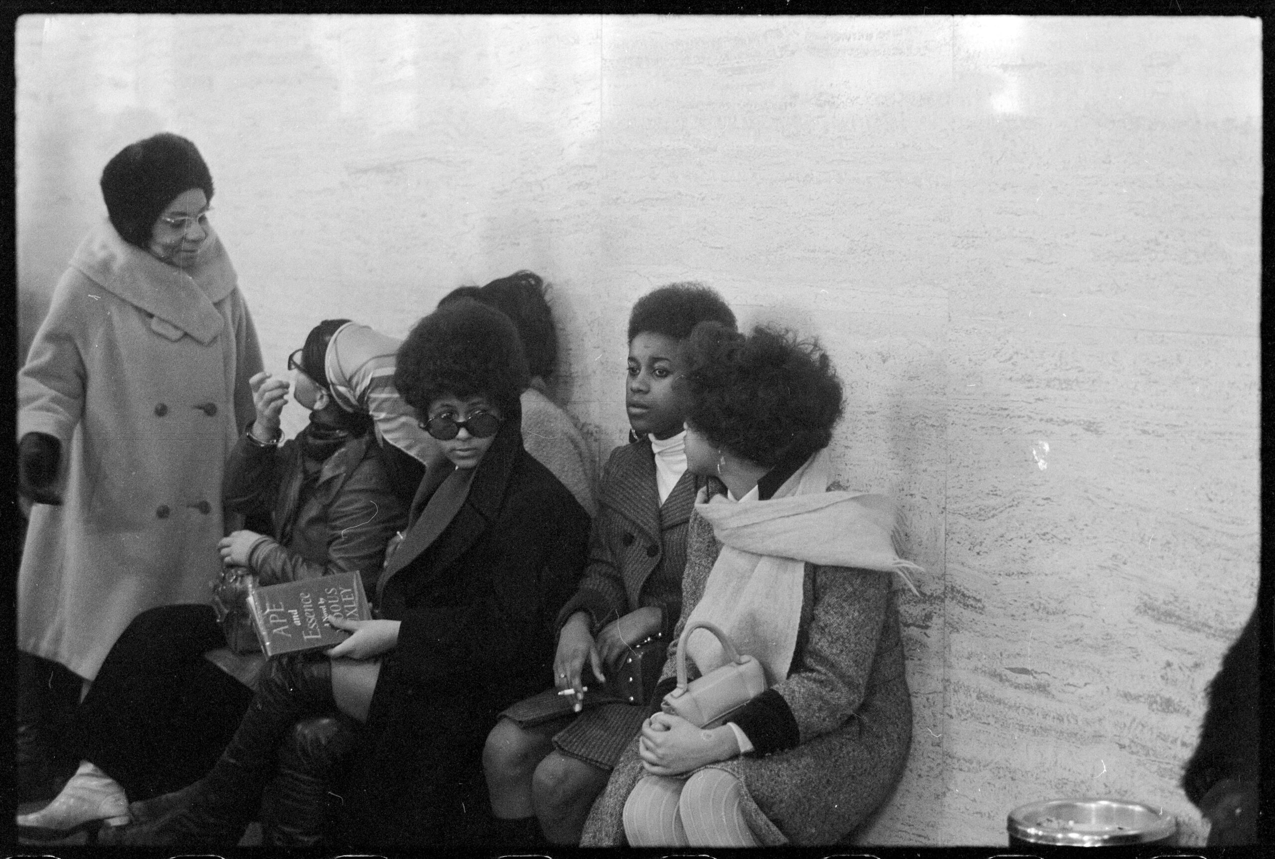 Women supporters gathered outside the courtroom during the Sir George Williams protest trials.