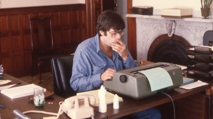 Stephen King at his home in Bangor, ME, in October 1980