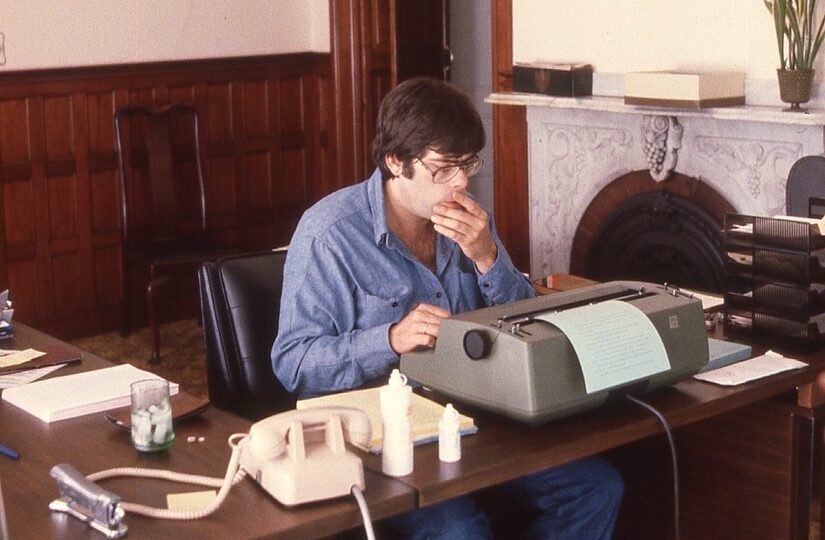 Stephen King at his home in Bangor, ME, in October 1980